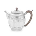 A George III silver coffee pot John Robins, London 1805