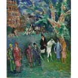 JEAN DUFY (1888-1964) Promenade au Bois de Boulogne (Painted in 1929)