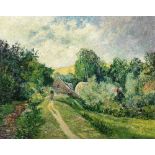 MAXIME MAUFRA (1861-1918) Le chemin du moulin &#224; eau, Saint-Jean-du-Doigt, Finist&#232;re (Pa...