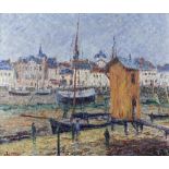 GUSTAVE LOISEAU (1865-1935) Le port de Pornic, effet de pluie (Painted in 1900)