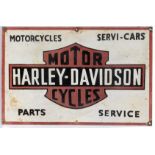 A Harley-Davidson Motor Cycles enamel sign