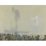 Charles Pears, RSMA (British, 1873-1958) Launching of the Empress of Scotland