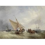 Thomas Sewell Robins (British, 1814-1880) Dutch vessels on the Scheldt