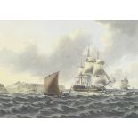 John Cleveley the Younger (British, 1747-1786) Frigate off dover, Frigate off the needles (2)