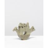 Ian Godfrey Standing ring form with village, 1970s-1980s