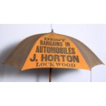 A Dealers advertising parasol for J Horton,