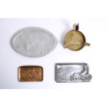 Four decorative cast metal items, ((4))