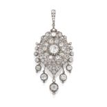 DIAMOND PENDANT, CIRCA 1870