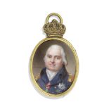 JEAN BAPTISTE JACQUES AUGUSTIN (FRENCH, 1759-1832): PORTRAIT MINIATURE OF LOUIS XVIII