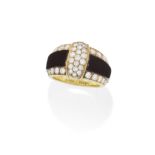 VAN CLEEF & ARPELS: ONYX AND DIAMOND RING