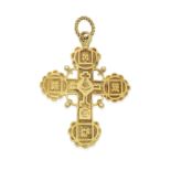 JOHN BROGDEN: GOLD CROSS PENDANT,