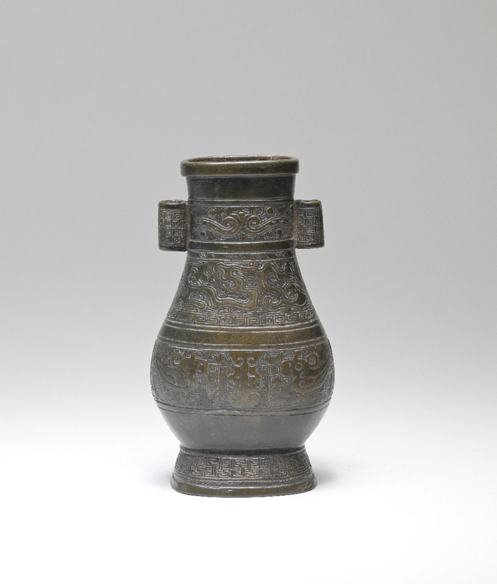 A BRONZE 'ARROW' VASE Yuan Dynasty