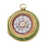 Joseph Martineau, Senr, London. An exceptional, fine and rare gold and ruby set key wind triple c...