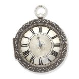 William Snow in Marlebrough. A fine and rare silver and leather key wind pair case pocket watch w...