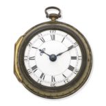 Richard Carrington, London. A gilt metal key wind pair case pocket watch Circa 1770