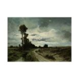 ALBERTO PASINI (1826-1899) Paysage rural, au clair de lune