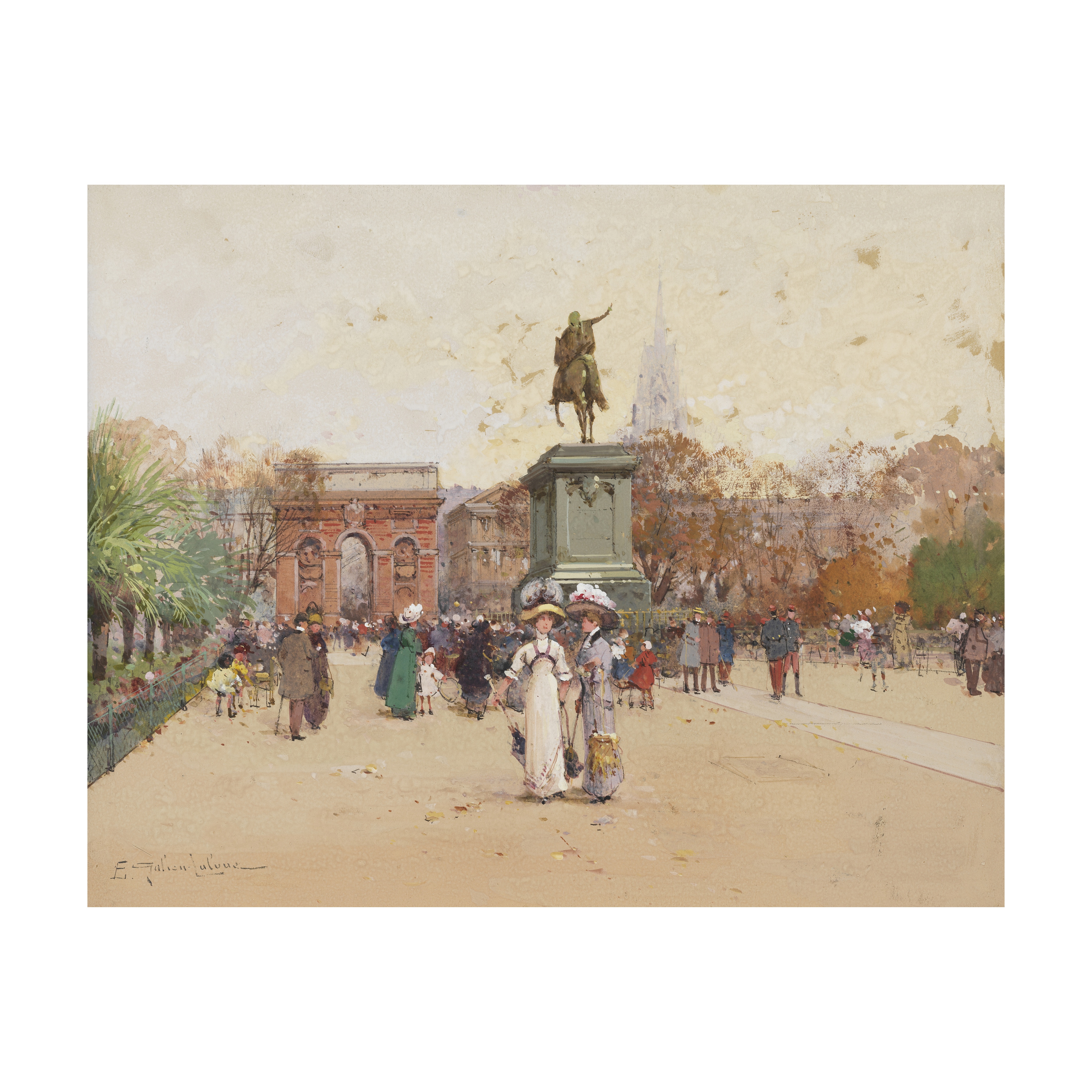 EUGENE GALIEN-LALOUE (1854-1941) Vue de l'Arc de Triomphe, Montpellier