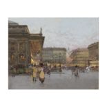 EUGENE GALIEN-LALOUE (1854-1941) La place de la Com&#233;die &#224; Bordeaux, au coucher du Soleil