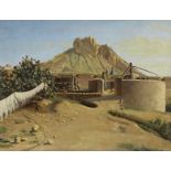 DIDIER PETIT DE MEURVILLE (1793-1873) Vue anim&#233;e de la forteresse d'Alicante et Vue de la ca...