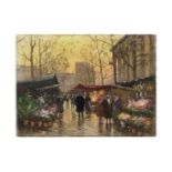 EDOUARD HENRI LEON CORTES (1882-1969) Le March&#233; de fleurs &#224; la Madeleine