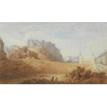 Attributed to Caroline Lucy (Lady) Scott (British, 1784-1857) A view of Edinburgh Castle and the...