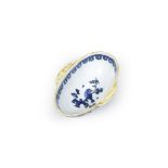 A BLUE AND WHITE OVAL 'EAR' CUP Xuande six-character mark, late Ming Dynasty (2)