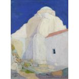 Polykleitos Rengos (Greek, 1903-1984) Paraportiani &#224; Mykonos (signed in Greek and dated (lo...