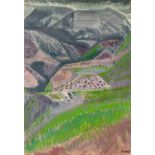 Valias Semertzides (Greek, 1911-1983) Vue de Mont Attaviros, Rhodes (signed in Greek and dated (...