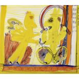 Alecos Fassianos (Greek, 1935-2022) L'ange du cycliste (Peint en 1965.signed in Greek and dated ...
