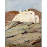 Nikolaos Lytras (Greek, 1883-1927) Aghios Sozon, Tinos (Peint en 1923.signed in Greek (lower lef...