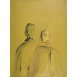 Konstantinos (Dikos) Vyzantios (Greece 1924-2007) Deux personnes (Peint en 1966.signed (lower ri...