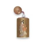 UEMURA ENSHU (BORN 1955) A Gold-Lacquer Three-Case Inro with Matching Manju Netsuke Showa (1926-...