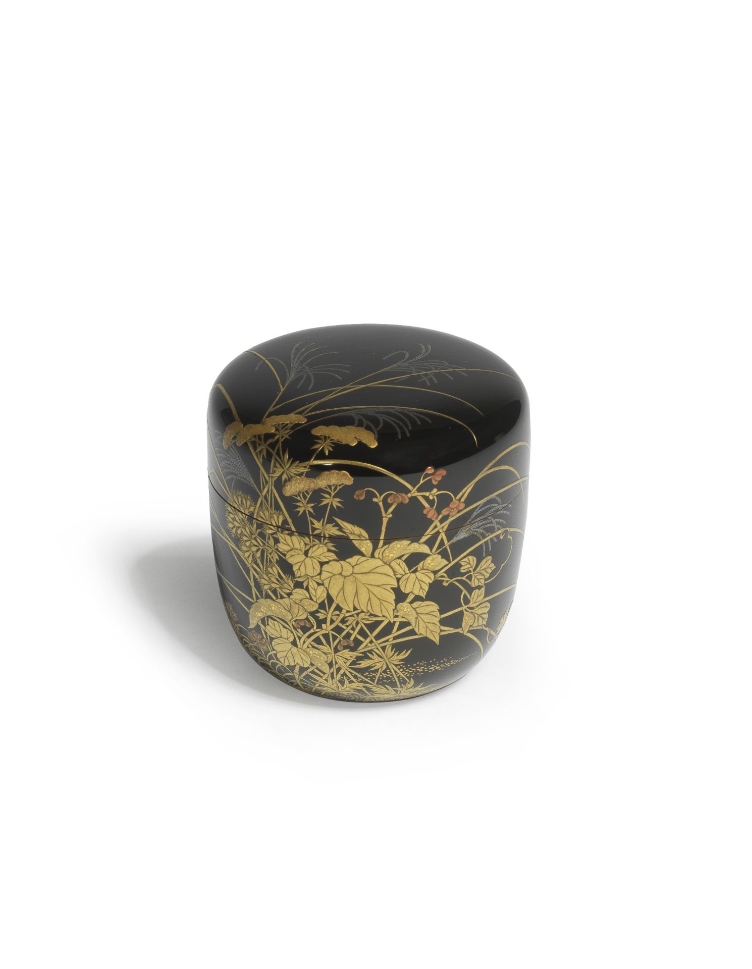 HARUI KOMIN (1869-1922/3) A Black-Lacquer Natsume (Tea Caddy) Meiji (1868-1912) or Taisho (1912-...