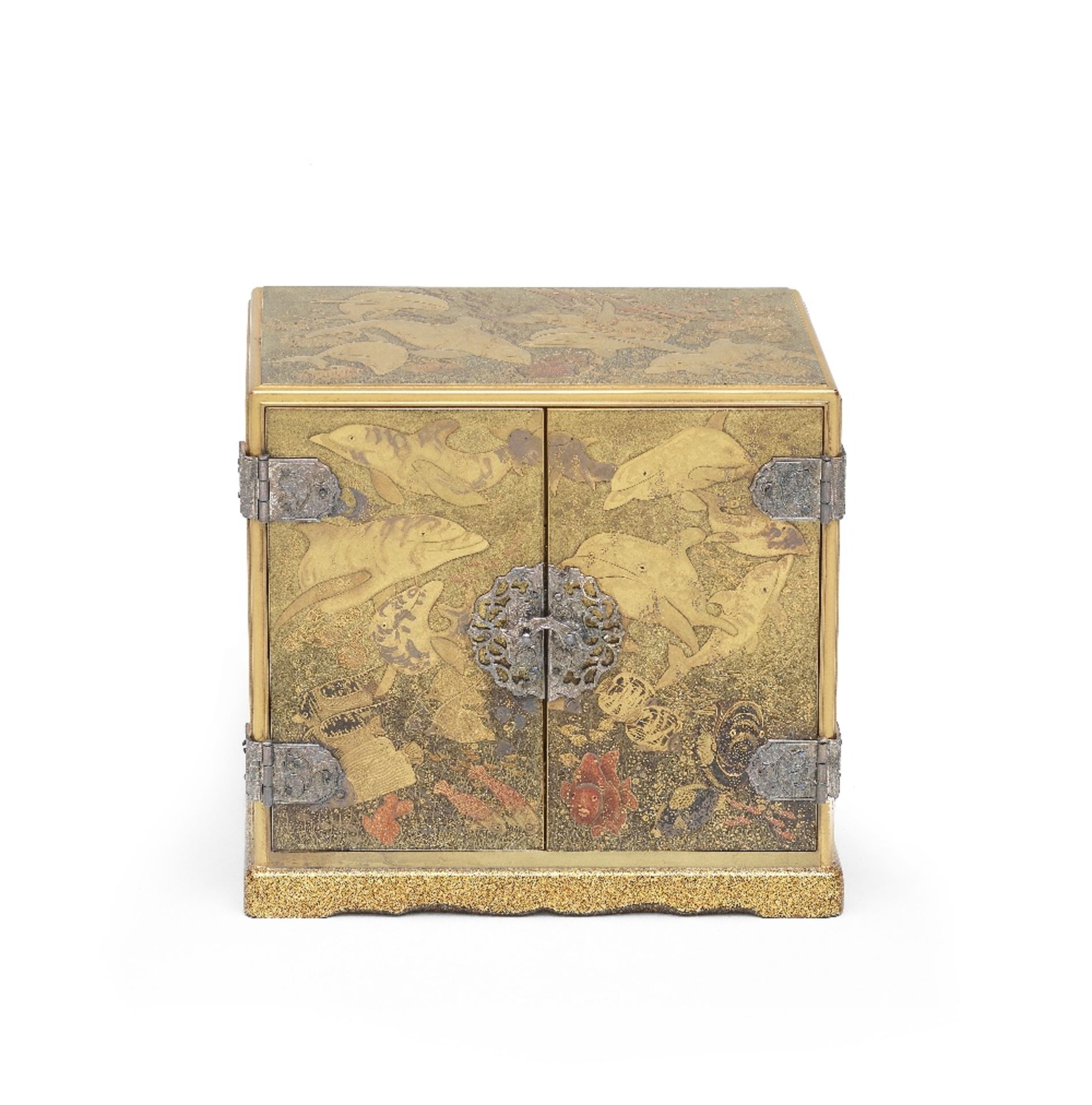 A GOLD-LACQUER KODANSU (SMALL CABINET) Meiji (1868-1912) or Taisho (1912-1926) era, late 19th/20...