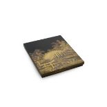 ATTRIBUTED TO TOSHU A Gold-and-Black-Lacquer Shikishibako (Box for Square Poem Papers) Taisho (1...