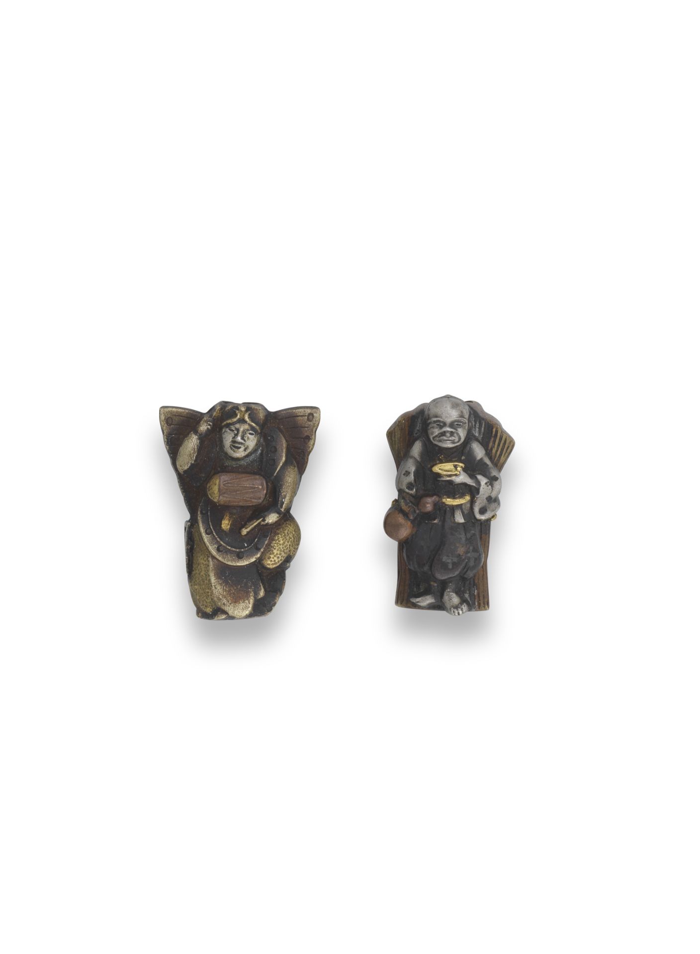 TWO OJIME (FASTENERS) Meiji era (1912-1868), late 19th/early 20th century (2)