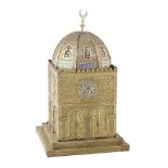 An unusual enamelled bronze Pendulum Clock in the form of a Mosque France, 19th Century