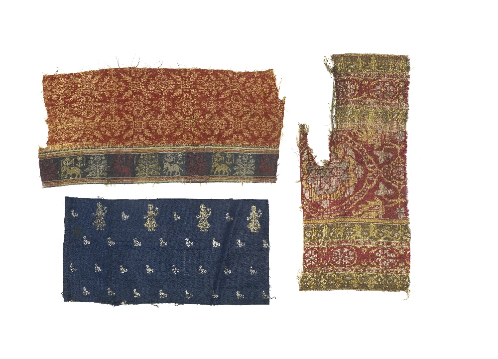 A group of silk fragments India, 15th-18th Century(3)