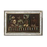 Four musicians seated on a divan Turkey, 19th Century