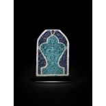A Timurid moulded pottery mihrab tile Central Asia, second half of the 14th Century