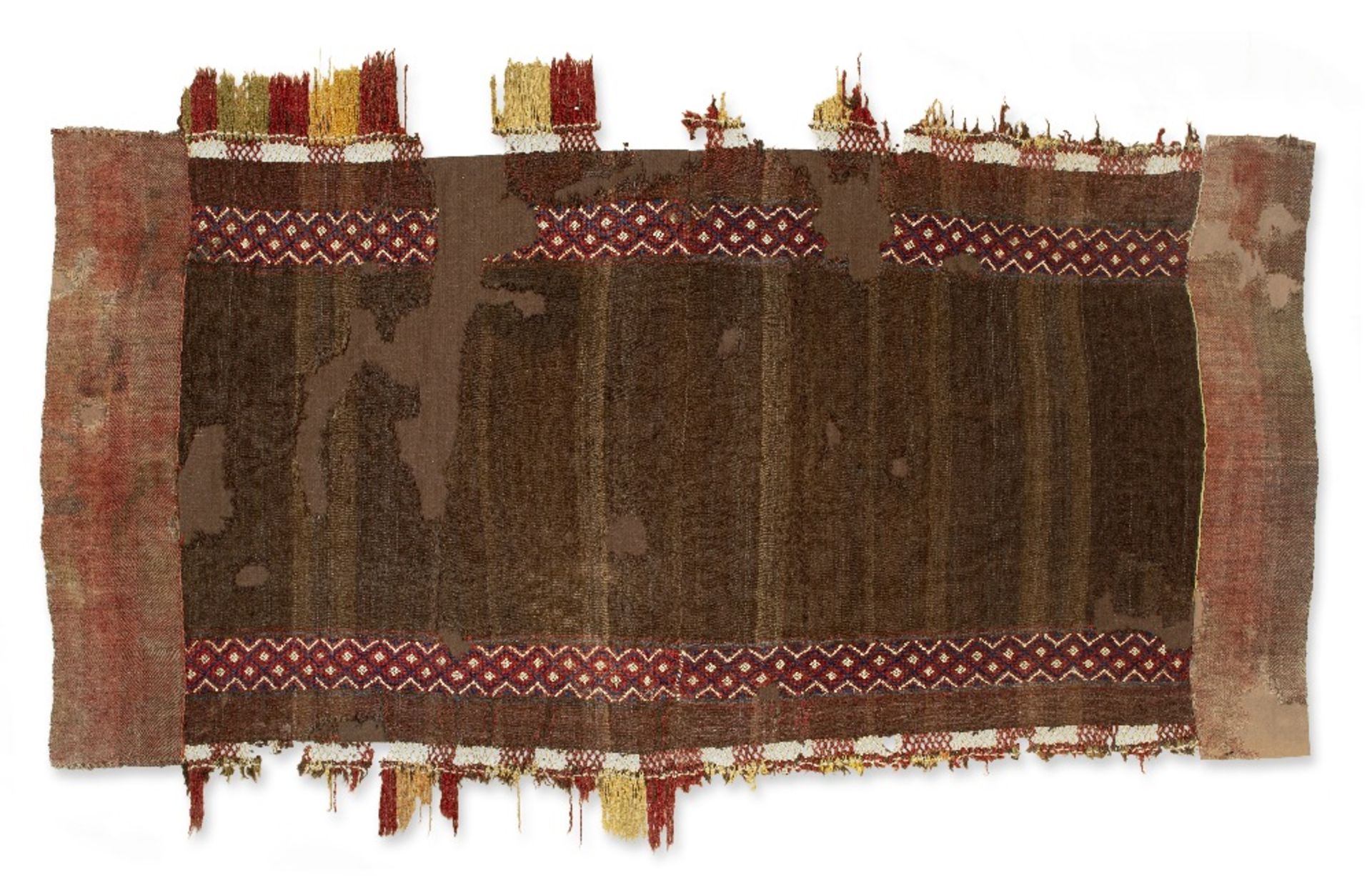 A rare and early felt backed kilim mat Central Asia, 1st-3rd Century