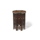 A Damascus bone-inlaid wood occasional table Syria, 19th Century