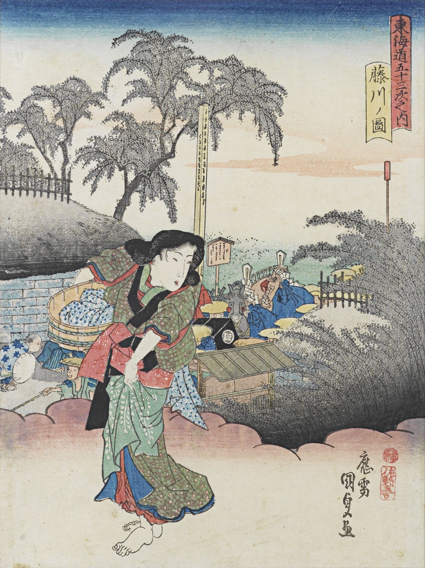 UTAGAWA KUNISADA (UTAGAWA TOYOKUNI III, 1786-1865) Edo period (1615-1868), circa 1838
