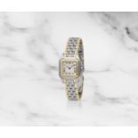 Cartier. Montre bracelet de dame en or jaune 18K (750) et acier mouvement quartz Cartier. A lady...