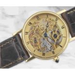 Breguet. Belle montre bracelet de dame en or jaune 18K (750) avec cadran squelette mouvement m&#...