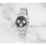 Rolex. Beau chronographe bracelet en acier mouvement m&#233;canique Rolex. A fine stainless stee...