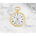 Breguet. Montre de gousset &#224; cadran ouvert en or jaune 18K (750) remontoir au pendant Bregu...