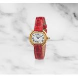 Cartier. Montre de dame en or jaune 18K (750) mouvement m&#233;canique Cartier. A lady's 18K gol...