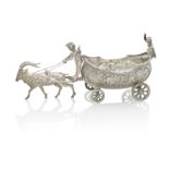 A CONTINENTAL SILVER CARRIAGE Circa 1900, marks unclear