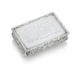 WILIAM IV SILVER SNUFFBOX By Thomas Shaw, Birmingham, 1832